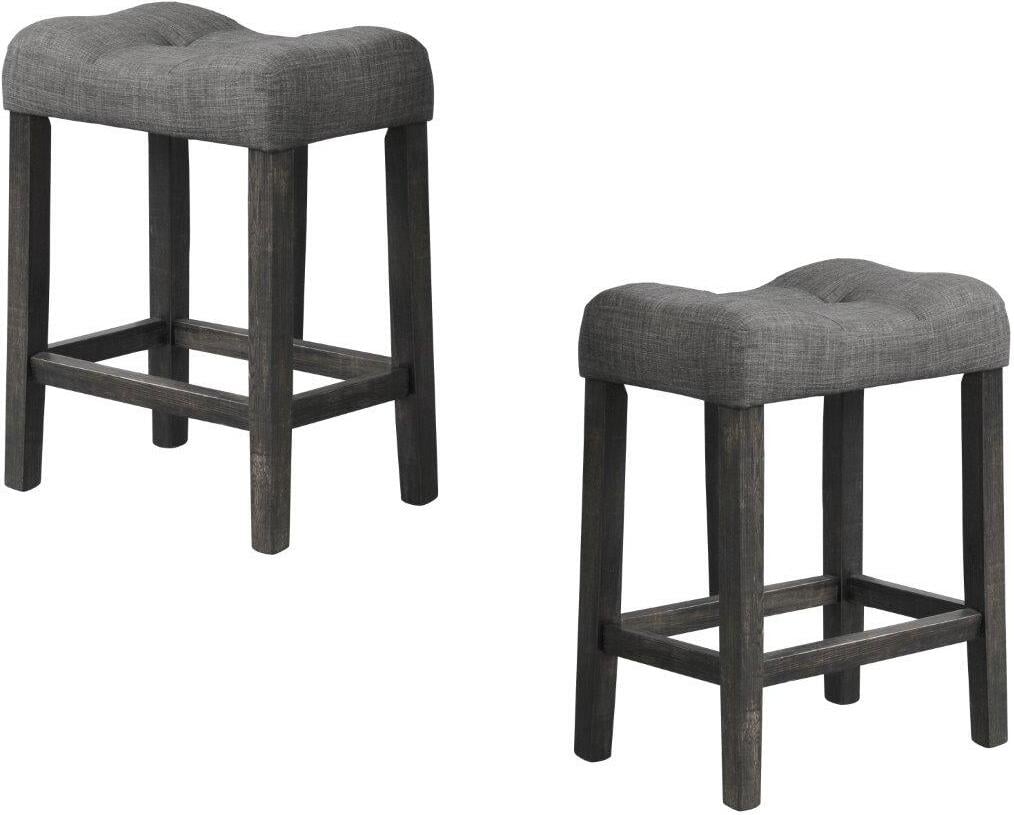 Counter Stool Natural White Set of 2, Furniture