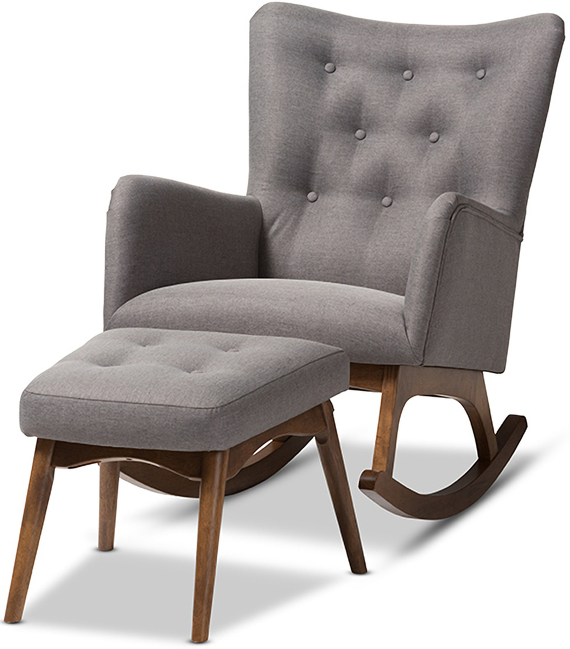modern rocking chair with ottoman