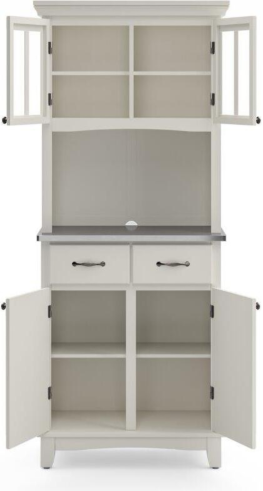 Homestyles Dover Off White Wood Pantry Storage Cabinet with