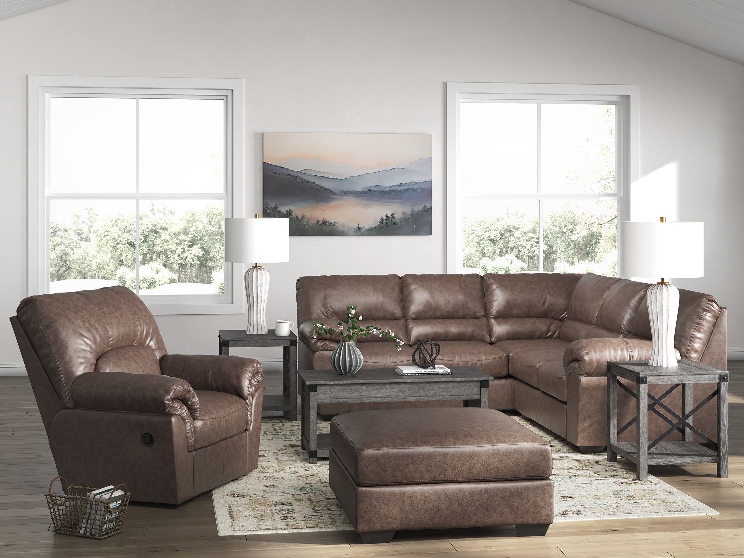 Walker Point RAF 2-Piece Sectional In Umber by Ashley Furniture ...