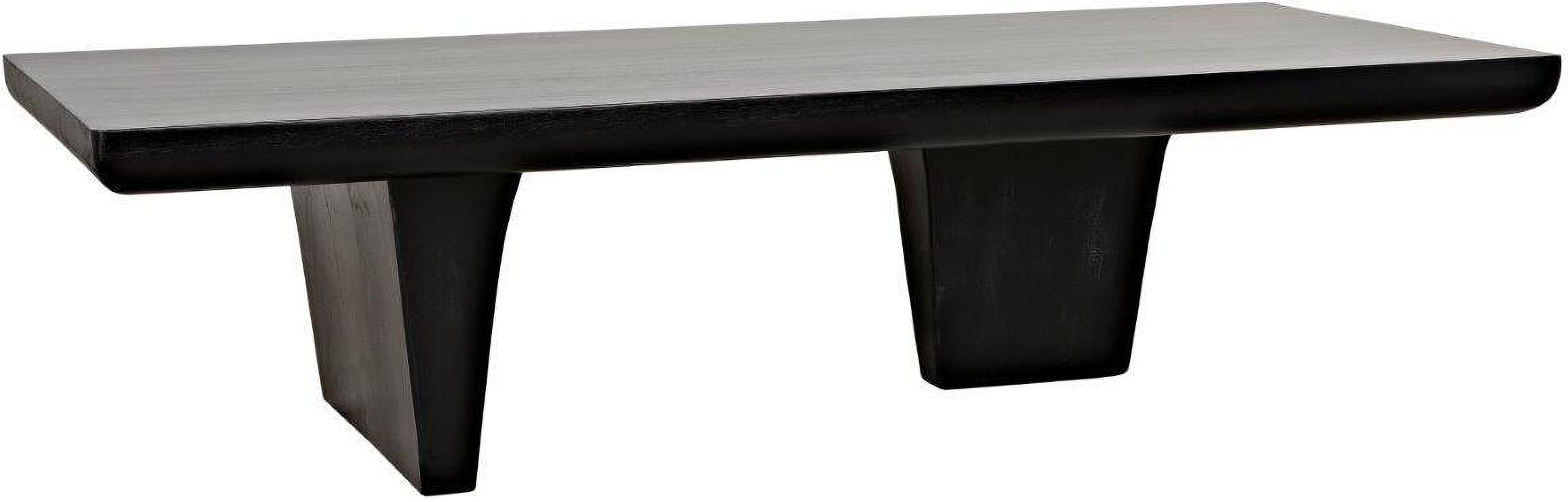 Noir Amboss Coffee Table Black Metal Aged Brass Finish