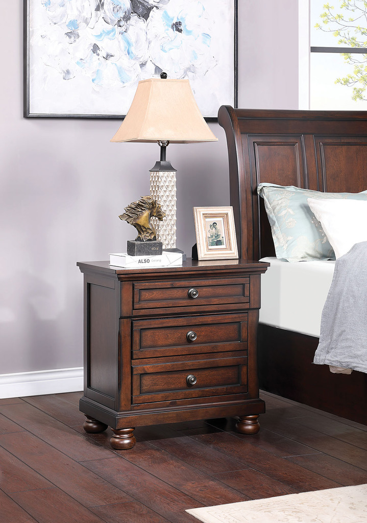 Dark cherry deals nightstand cheap