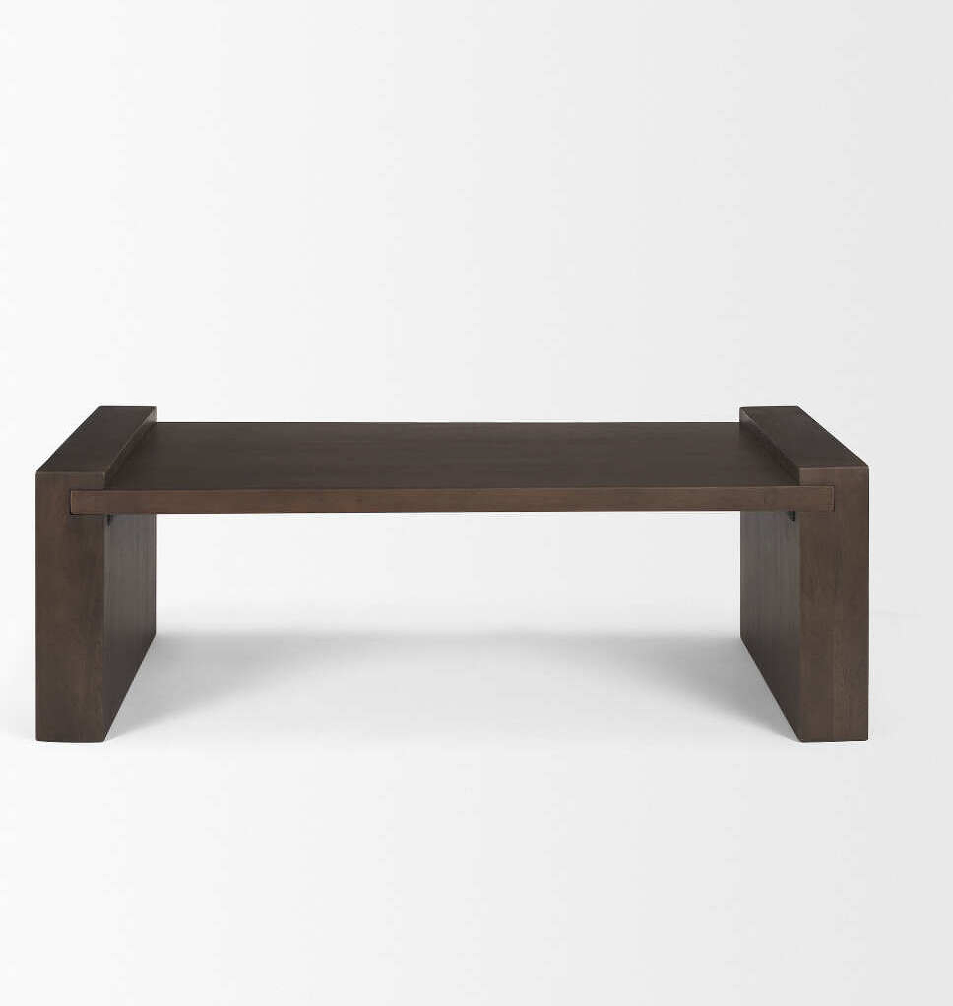 Wesson Wooden Rectangular Coffee Table In Brown by Mercana | 1StopBedrooms