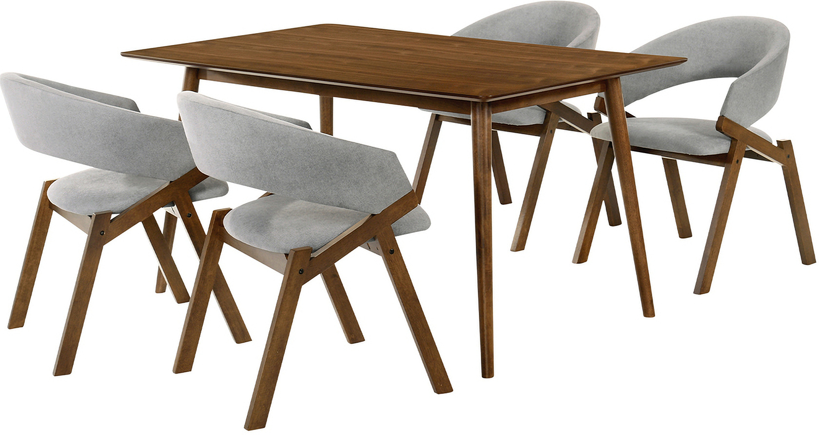 Westmont and Talulah Gray and Walnut 5Piece Dining Set by Armen Living