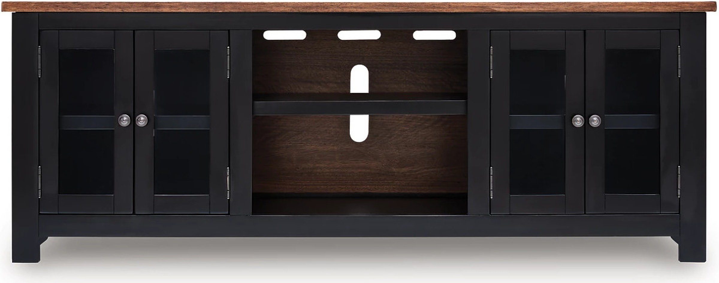Wildenauer 76 Inch TV Stand In Brown and Black by Ashley Furniture ...