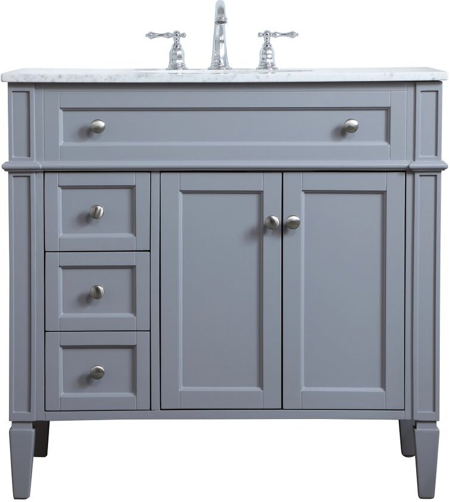 Williams 36 Inch Single Bathroom Vanity In Grey by Elegant Lighting ...