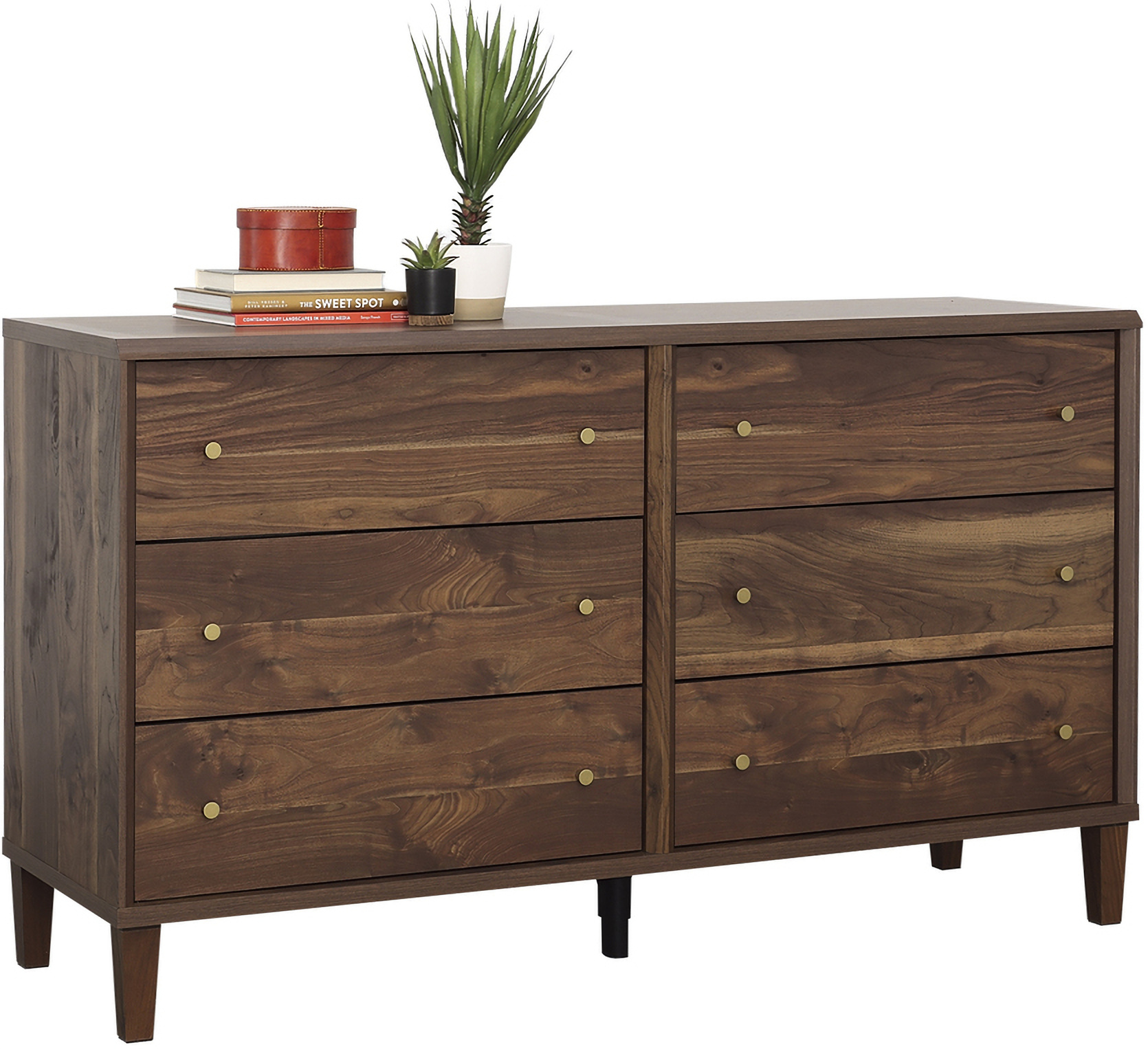 Willow Place Dresser In Grand Walnut by Sauder 1StopBedrooms