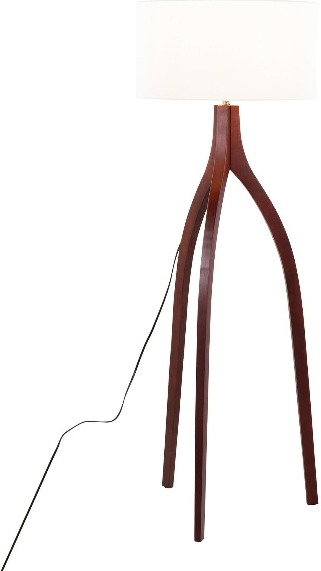 Wishbone floor lamp in white and brown by lumisource 1stopbedrooms