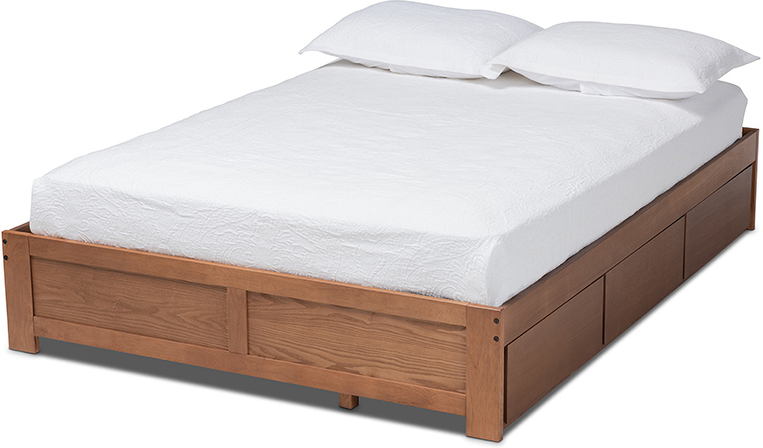 Baxton studio iseline modern and contemporary 2025 antique finished wood size platform bed frame