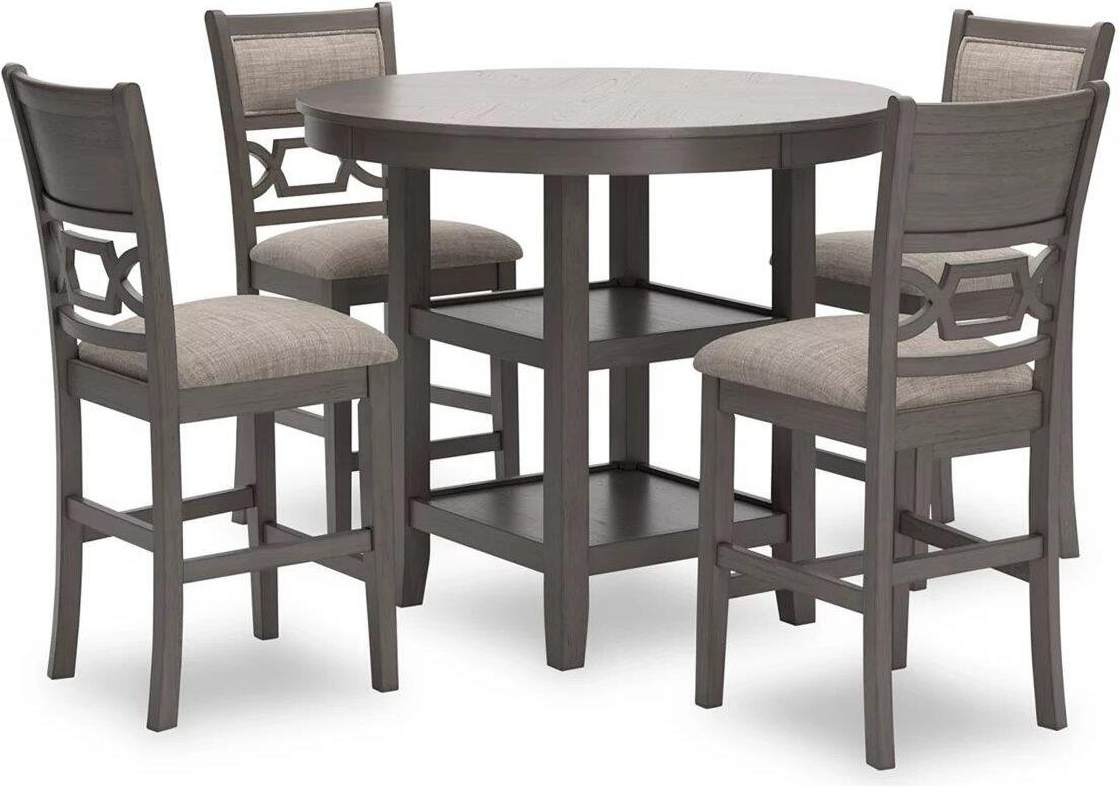 Wrenning Counter Height Dining Table and 4 Barstools In Gray by Ashley Furniture | 1StopBedrooms
