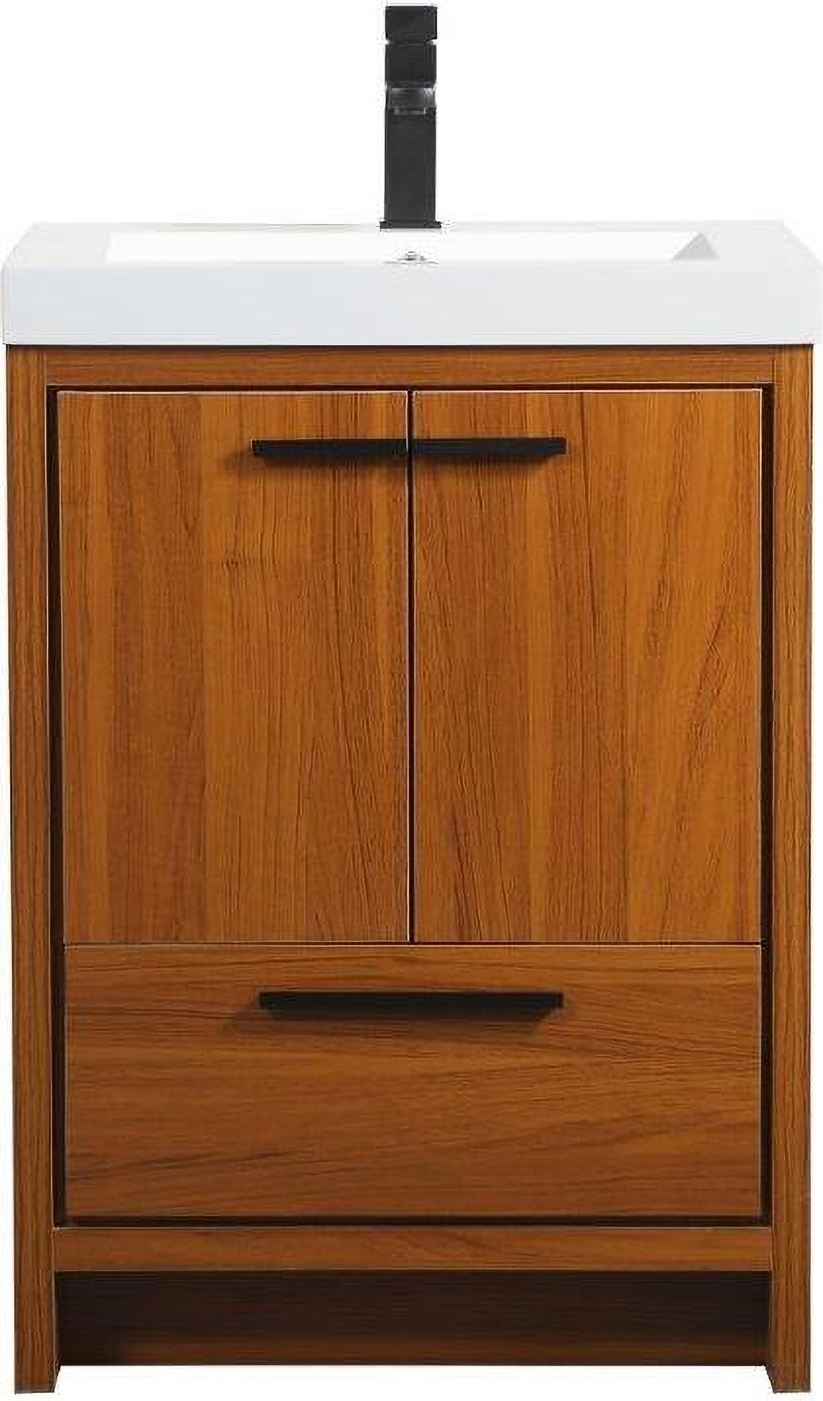 Wyatt 24 Inch Single Bathroom Vanity In Teak by Elegant Lighting ...