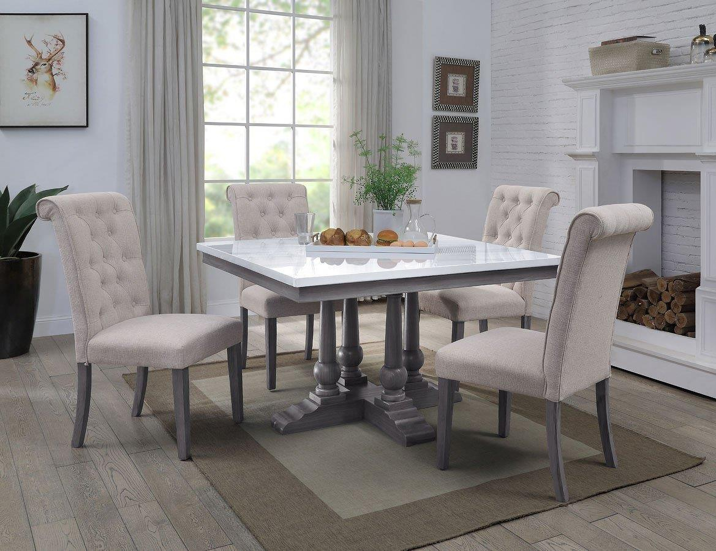 Yabeina Square Dining Room Set by ACME | 1StopBedrooms