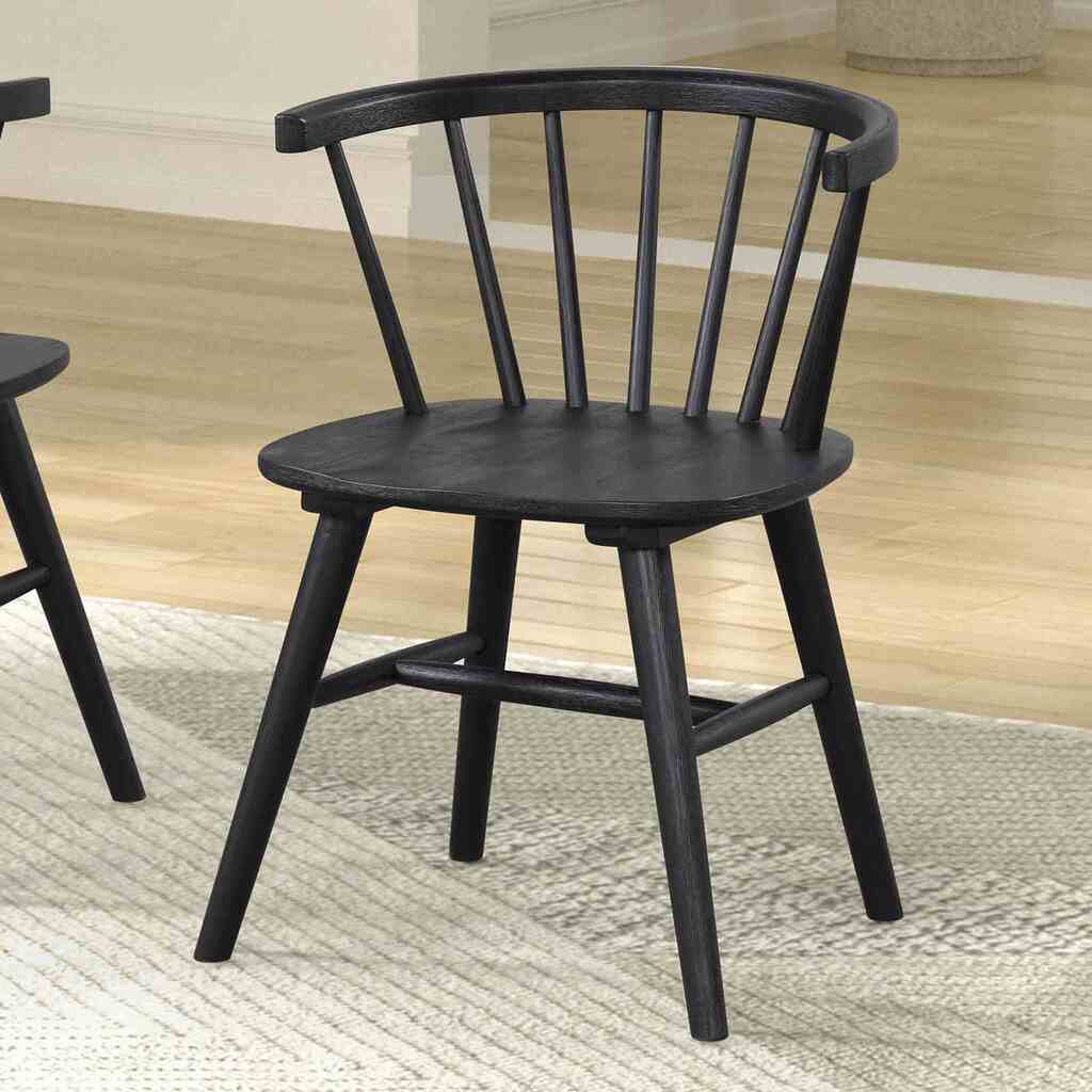 Yate Side Chair Set of 2 In Black by Furniture of America