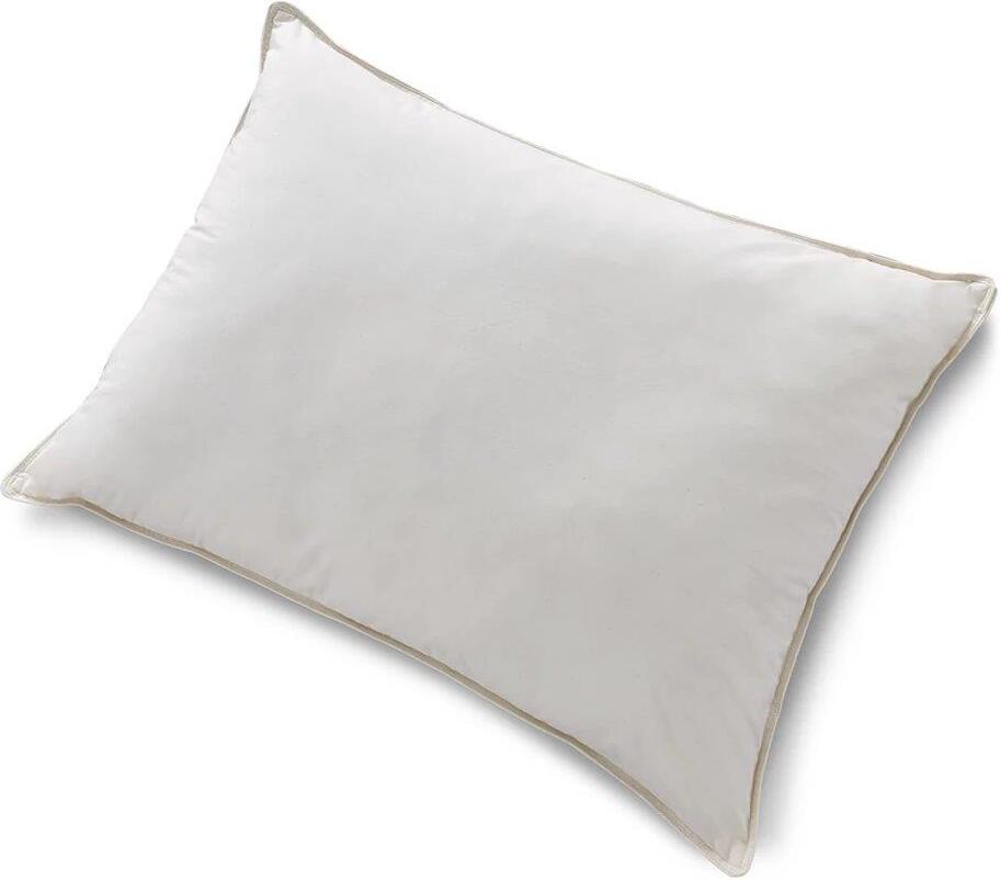 Essential White Boucle With Leather Piping Lumbar Throw Pillow