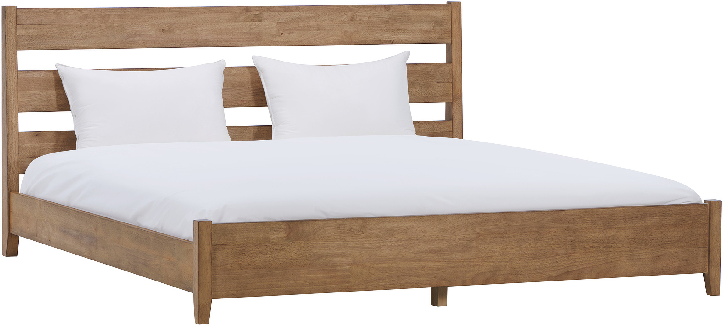 Zest Queen Solid Wood Platform Bed In Natural Oak by