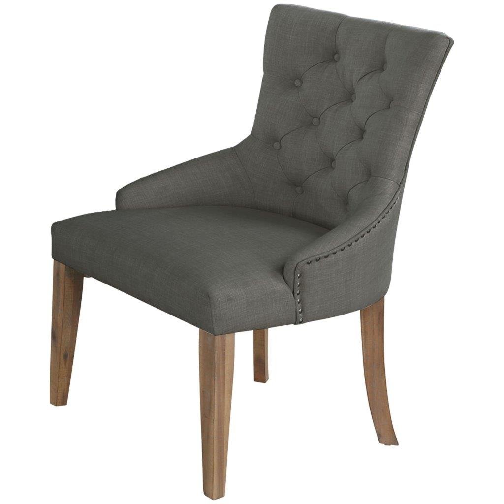 Gray tufted chairs discount set of 2