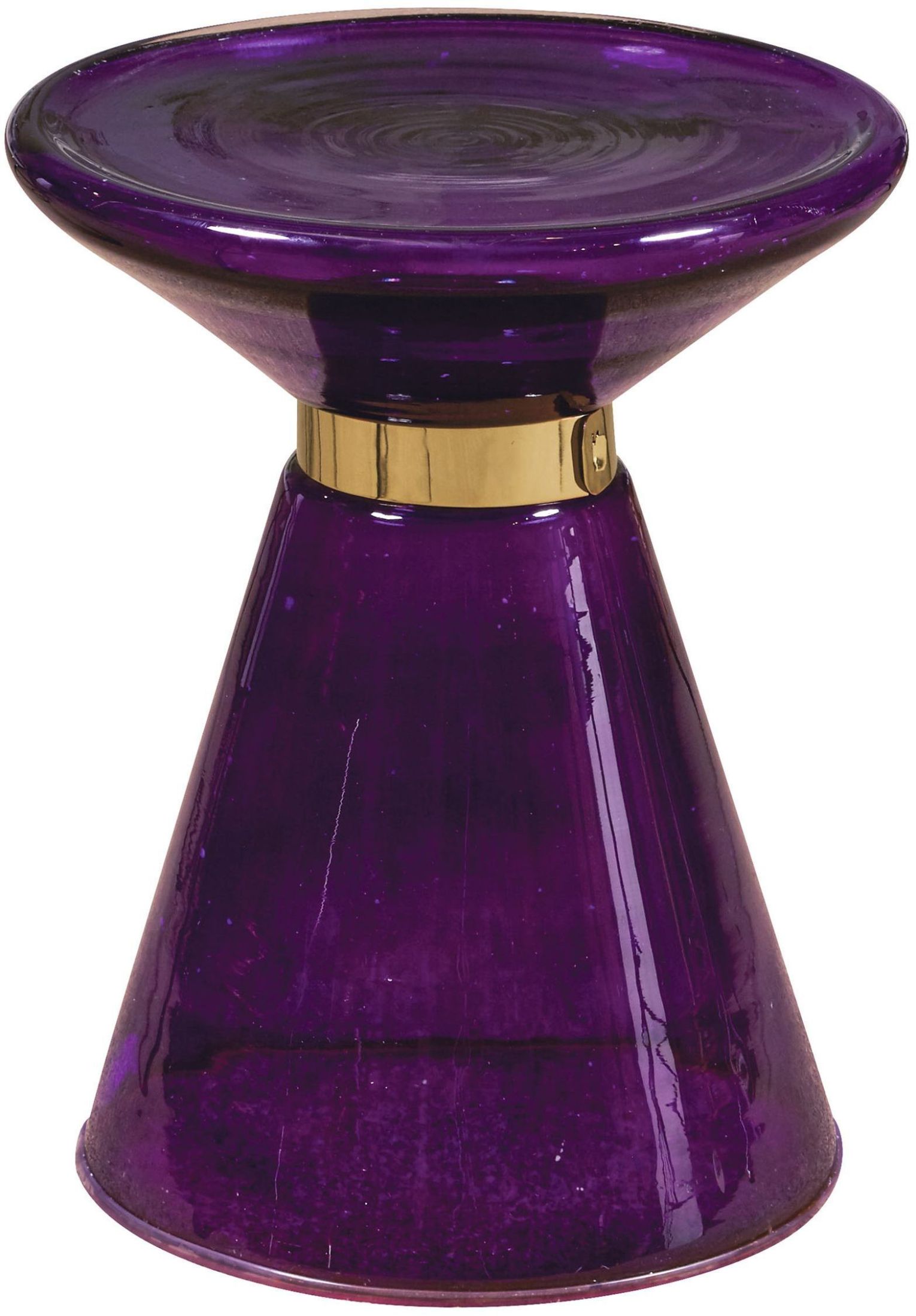 Bright Purple Glass Side Table - Accent Tables - Occasional and Accent ...