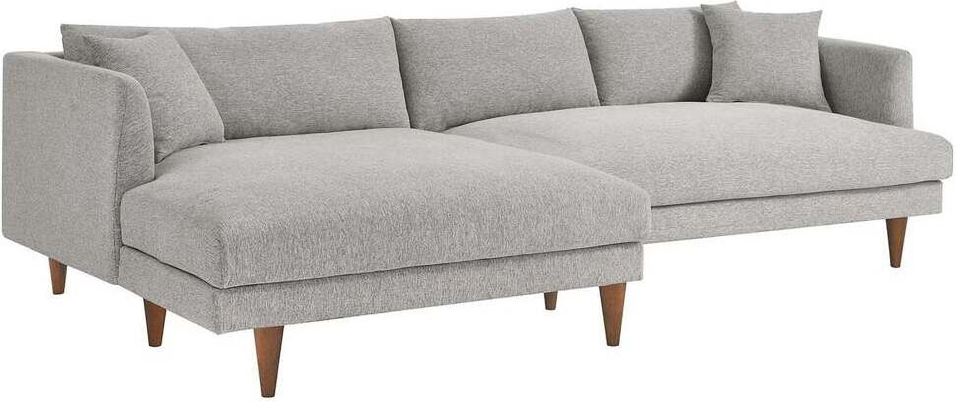 Zoya LAF Down Filled Overstuffed Sectional Sofa In Light Gray by Modway