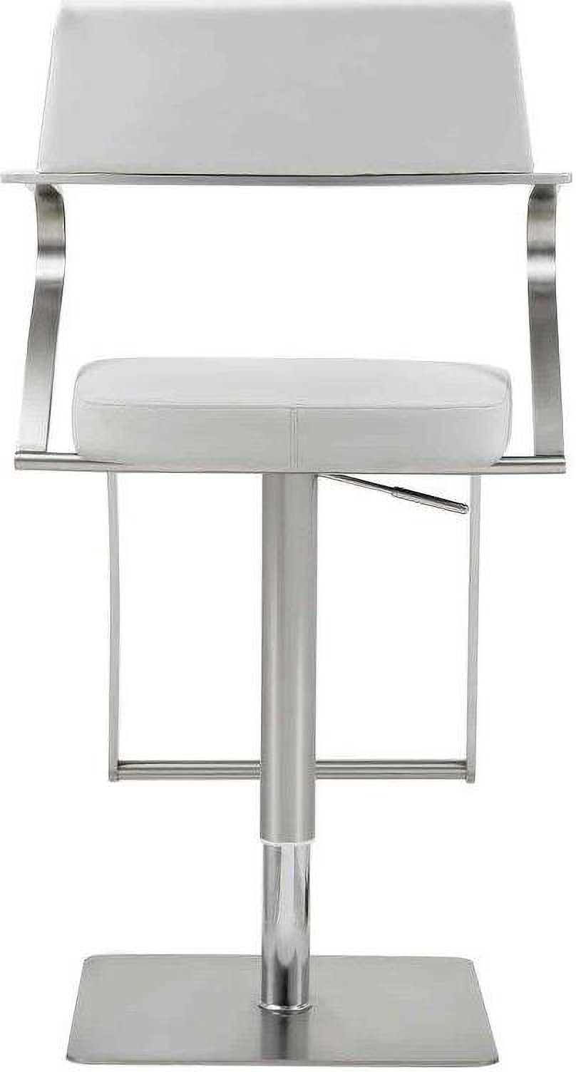 Zuri Furniture Adjustable Bar Stool Base Zuri White Adjustable