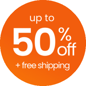 Up to 50% off + free shipping