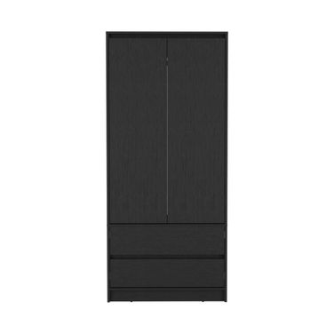 Homeroots 71 Inch Wood Two Door Two Drawer Combo Dresser In Black Homeroots 71 Inch Wood Two Door Two Drawer Combo Dresser In Black
