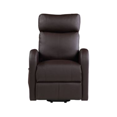 Acme Ricardo Recliner With Power Lift In Brown Pu 1StopBedrooms