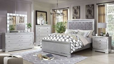 Belleterre Silver Panel Bedroom Set
