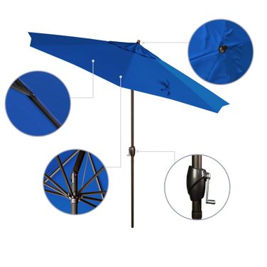 california umbrella 9 ft aluminum auto tilt olefin patio umbrella 9' Round Outdoor Deck, Pool or Umbrella, Crank Lift, Tilt, Bronze Pole, Hunter Green : Clothing, Shoes & Jewelry crank to open and push to tilt design California Umbrella Casa Series 9