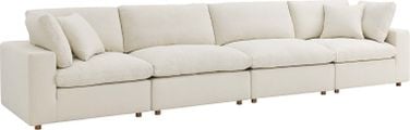 Commix Light Beige 4-Piece Down Filled Sectional Sofa