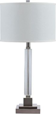 Deccalen - Clear / Silver Finish - Crystal Table Lamp