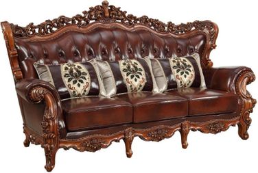 Eustoma Cherry Leather Match Sofa by ACME | 1StopBedrooms