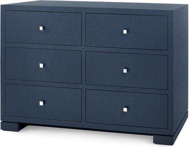 Frances Extra Large 6-Drawer In Deep Navy by Villa & House | 1StopBedrooms