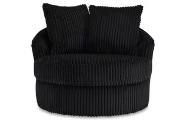 Gramwell Swivel Chair In Onyx