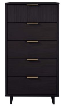 Granville Tall 23.62 Inch Narrow Dresser In Black by Manhattan Comfort |  1StopBedrooms