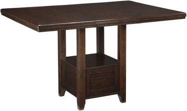 Haddigan Dark Brown Rectangular Extendable Counter Height Dining