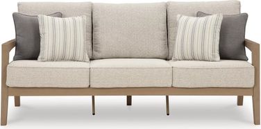 Hallow Creek Outdoor Sofa with Cushion - Driftwood