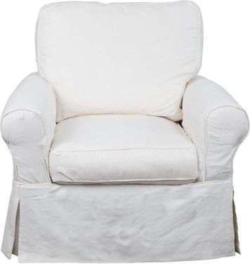 Slipcovered swivel rocker top