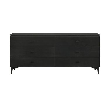 Legend Black Glaze Ash Veneer 6 Drawer Dresser with Metal Legs by Armen Living | 1StopBedrooms Legend Black Glaze Ash Veneer 6 Drawer Dresser with Metal Legs by Armen Living | 1StopBedrooms