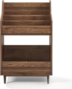 Liam Record Storage Stand In Walnut by Crosley Brands | 1StopBedrooms