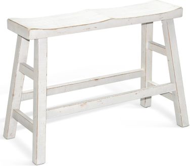Marina White Sand 24 Inch Bench With Wood Seat by Sunny Designs