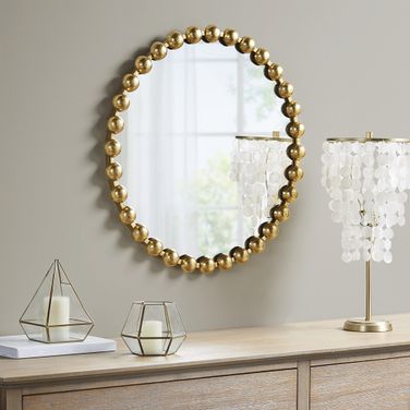 Marlowe - 27" Round Wall Decor Mirror - Gold