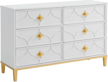 slim fit dress slacks White And Champagne 6 Drawer Dresser White Gold Bedroom Wood Metal