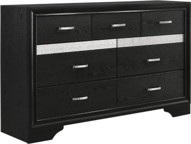 green emerald velvet dress 2-Piece Leventina Black 9-Drawer Upholstered 61 in. Dresser/Mirror and Frosted Glass Top main image 0