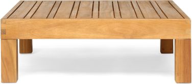 Mythical 29.5 Inch Square Outdoor Coffee Table with Acacia