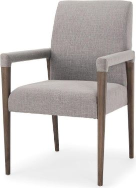 Grey Fabric Wrap With Brown Wooden Frame Dining Chair Grey Fabric Wrap With Brown Wooden Frame Dining Chair
