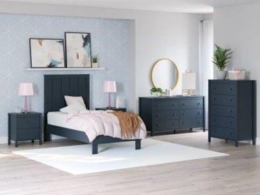 Simmenfort Youth Platform Bedroom Set In Navy Blue by Ashley