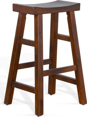 Tuscany 30 Inch Saddle Seat Stool Set of 2 With Wood Seat by Sunny Design 1StopBedrooms