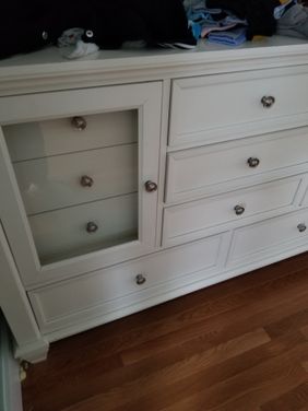 coaster sandy beach dresser white Panel Bedroom Set In Cream by Color::#24-Banana