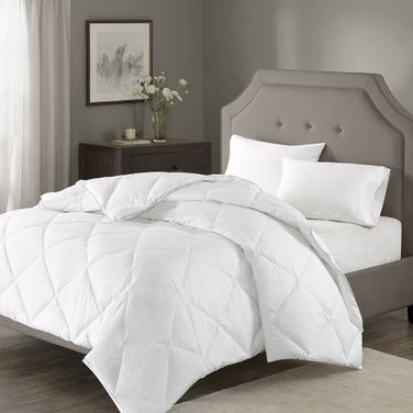 1000 Thread Count Cotton Blend Down Alternative King Comforter In White