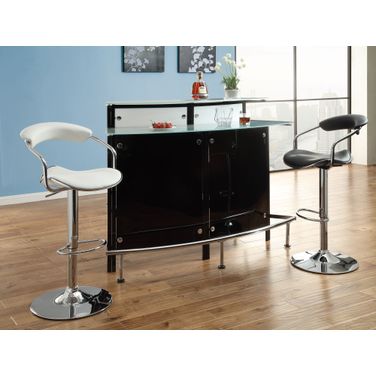 Keystone Glass Top Bar Unit Black
